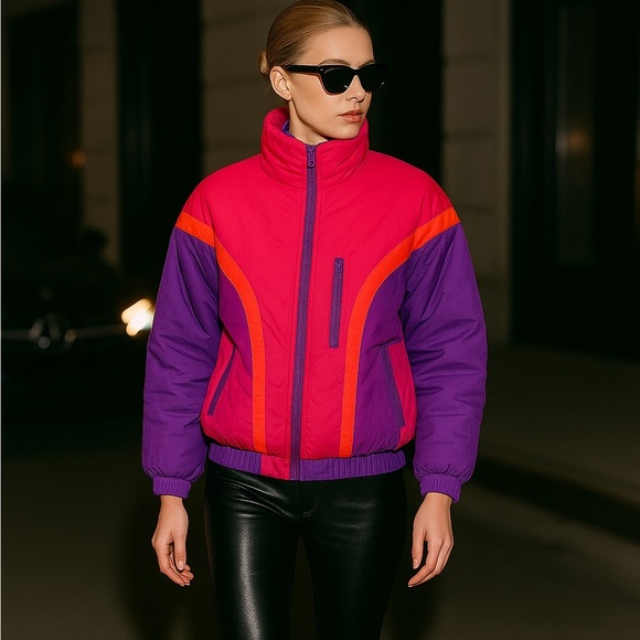 Rare NWT Vintage Karizma 90s Colour Block Ski Jacket M - Picture 2 of 13